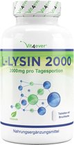 L-Lysine 2000 - 160 tabletten - 1000 mg per ÉÉN tablet - Van plantaardige fermentatie - Zonder ongewenste toevoegingen - Hoog gedoseerd - Veganistisch | Vit4ever