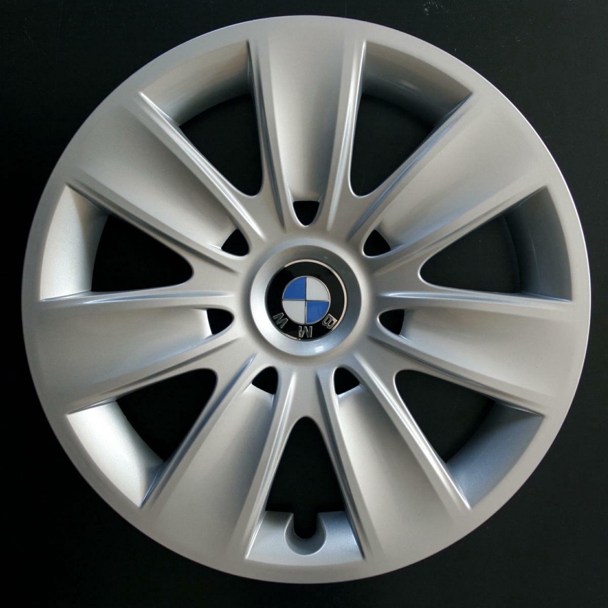 4x BMW wieldoppen / zilver/grijs met BMW logo - Maat: 16inch.