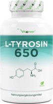 L-Tyrosine - 240 veganistische capsules - 1300 mg per dagelijkse portie - 4 maanden levering - Zuiver aminozuur uit plantaardige fermentatie - Veganistisch - Hoog gedoseerd - Vit4ever