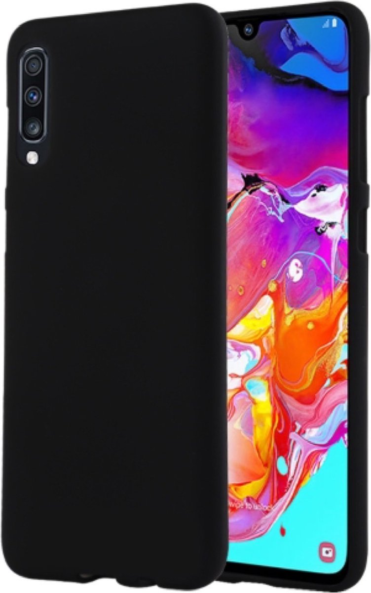 TPU back cover Geschikt voor Samsung Galaxy A50 - + gratis screenprotector kleur Zwart
