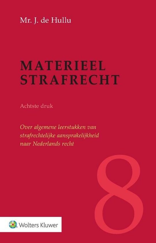 Boek cover Materieel strafrecht van J. de Hullu (Hardcover)
