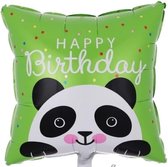 Folieballon happy birthday panda 45 cm