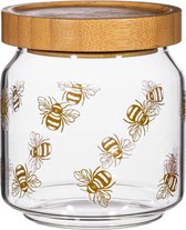 Bocal de rangement avec couvercle en bambou imprimé abeille petit Sass & Belle - Bocal de rangement - Klein - Motif abeille
