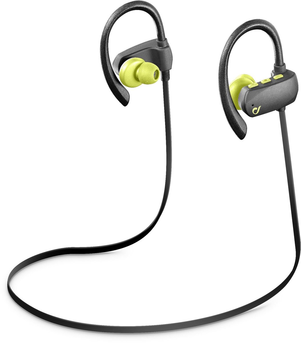 Cellularline Grasshopper Pro oorhaak Stereofonisch Bluetooth Grijs, Limoen mobiele hoofdtelefoon
