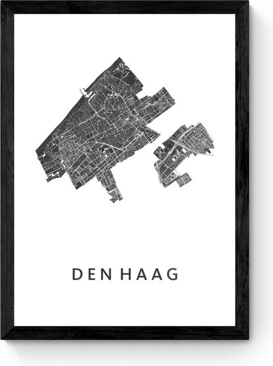 Den Haag  - Ingelijste Stadskaart Poster