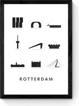 Rotterdam - Architectuur Poster - Ingelijst