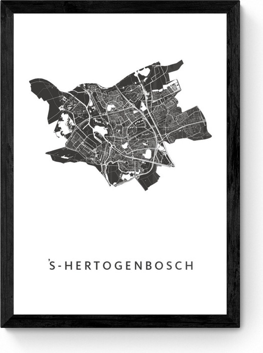 s-Hertogenbosch  - Ingelijste Stadskaart Poster