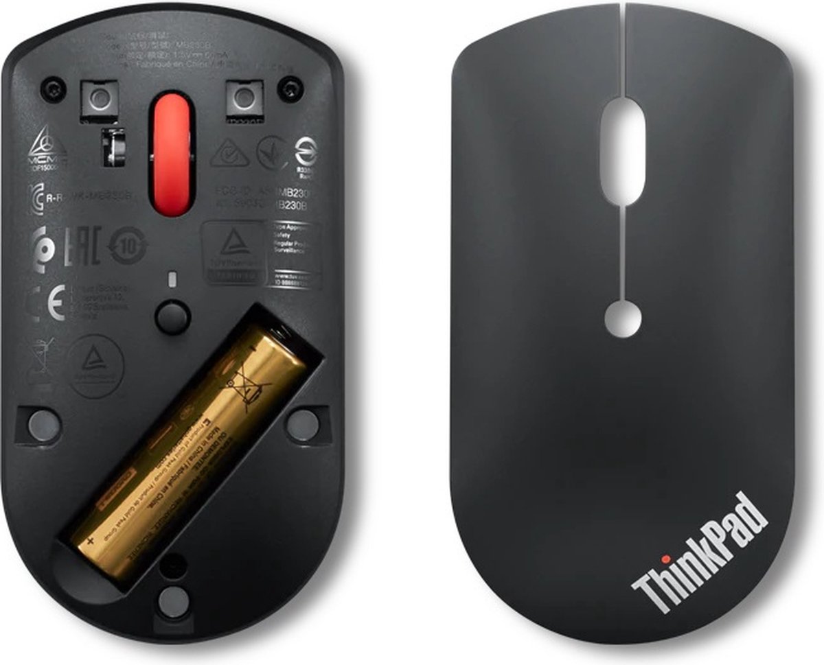 Lenovo ThinkPad Silent Muis Bluetooth Optisch Zwart thumbnail 6