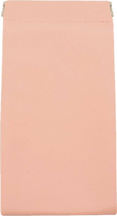 Knijpportemonnee / Brillenkoker - Roze | 18 x 8,5 cm | Kunstleer