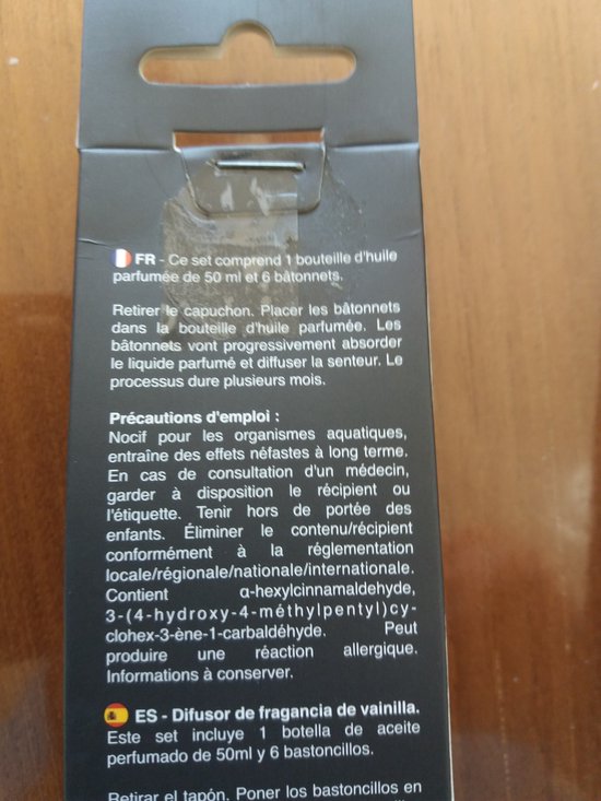 Diffuseur Parfum Maison Batonnets 120 ML Lavande et Vanille