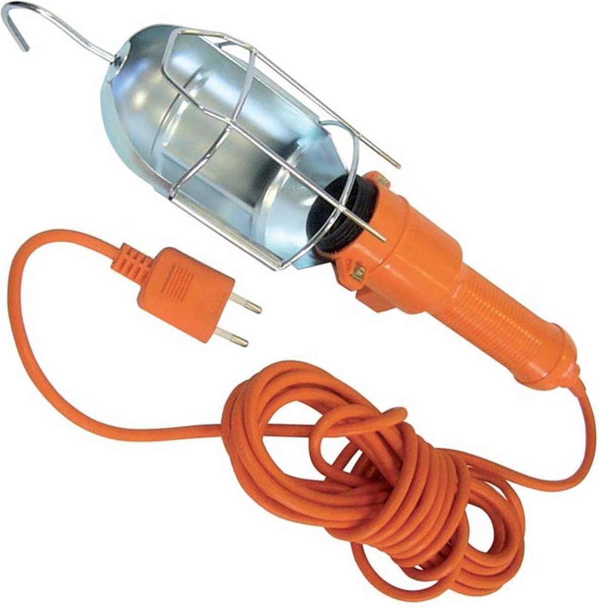 Borvat®| Werkplaatslamp met haak 8m 230v 60w met beschermkap en schakelaar