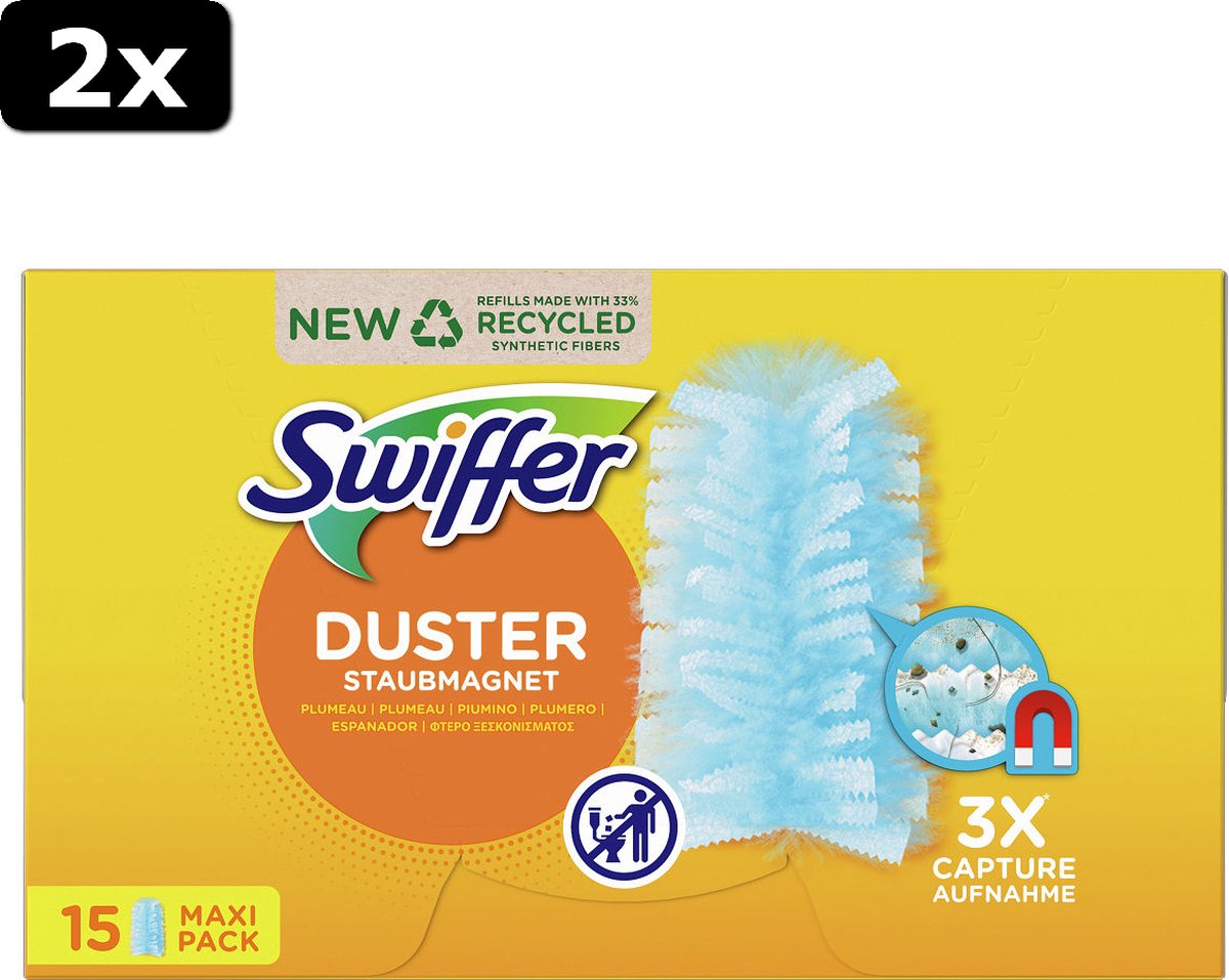 Goedkoopste 2x Swiffer Duster Navullingen - 15 stuks