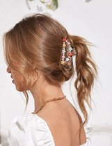 Nerissa- Luxe haarklem bloemetjes- Haarclip/Haarspeld - Haaraccessoires Bruiloft- Goud