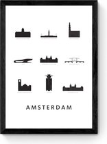 Amsterdam Architectuur Poster - Ingelijst