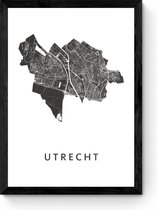 Utrecht - Ingelijste Stadskaart Poster Plattegrond