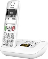 Gigaset A605A - téléphone domestique analogique avec répondeur - facile à utiliser - touches rétroéclairées - blanc