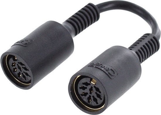 Cavus 8-pins DIN Powerlink PL8 koppelstuk voor B&O / zwart - 0,10 meter