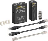 Goobay LAN multi-kabeltester voor coax- en netwerkkabels - RJ45, RJ12, RJ11 en BNC