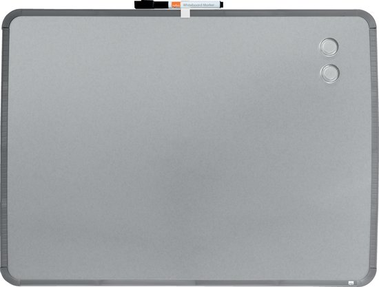Nobo Klein Magnetisch Whiteboard met Smal Zilverkleurig Frame 580x430mm -  Zilver | bol.