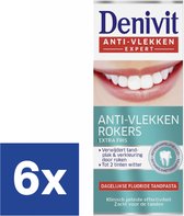 Denivit Rokers Anti-vlekken Tandpasta - 6 x 50 ml