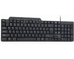 Gembird bedraad slimlime USB toetsenbord met 9 multimedia toetsen - QWERTY (US) / zwart - 1,3 meter Gembird bedraad slimlime USB toetsenbord met 9 multimedia toetsen - QWERTY (US) / zwart - 1,3 meter