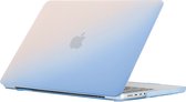 Mobigear Laptophoes geschikt voor Apple MacBook Pro 16 Inch (2021-2024) Hoes Hardshell Laptopcover MacBook Case | Mobigear Rainbow Matte - Blauw /Roze - Model A2485 / A2780 / A2991 | Blauw,roze