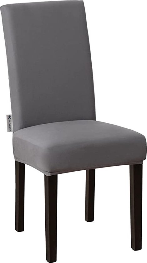 Zaailing parallel Mantel Stoelhoezen - Eetkamerstoel Hoes - 6 Stuks - Grijs - Bescherm stijlvol je  stoelen -... | bol.com