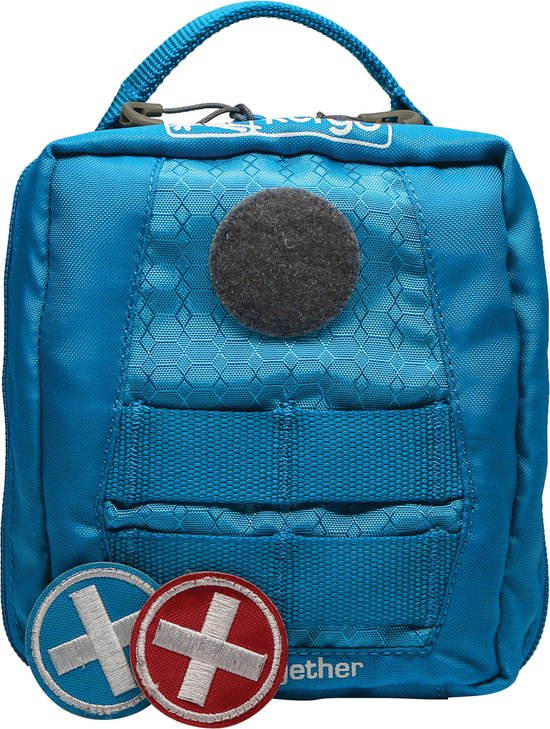 Kurgo Opvouwbare voer- en waterbak voor honden, met karabijnhaak en sluiting, inhoud 1,4 l, blauw