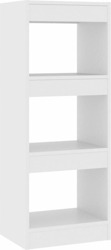 vidaXL - Boekenkast/kamerscherm - 40x30x103 - cm - bewerkt - hout - wit