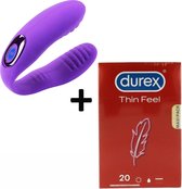 Durex Condooms Thin Feel  20 stuks & DB Koppel vibrator voordeel set