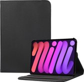 Geschikt Voor iPad Mini 6 Hoes - Mini 6 Cover - Mini 6 Case - Bookcase - Hoesje - 8.3 Inch - Met Standaard - 360 Draaibaar - Roterend - Zwart