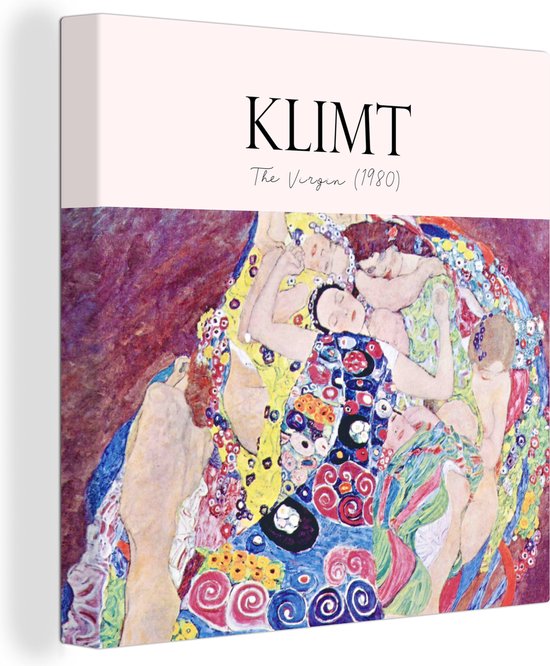 Canvas - Canvas schilderij - Gustav Klimt - The Virgin - Kunst - Kleurrijk - Vrouwen - Canvas schildersdoek - Canvasdoek - Muurdecoratie - 50x50 cm