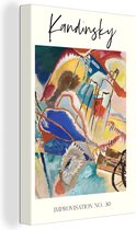 Canvas - Canvas schilderij - Kunst - Oude meester - Kandinsky - Abstract - Canvasdoek - Muurdecoratie - 20x30 cm