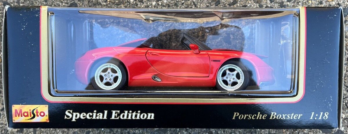 Porsche Boxster Cabrio (Rood) (21 cm) 1/18 Maisto Special Edition {Modelauto - Schaalmodel - Miniatuurauto}