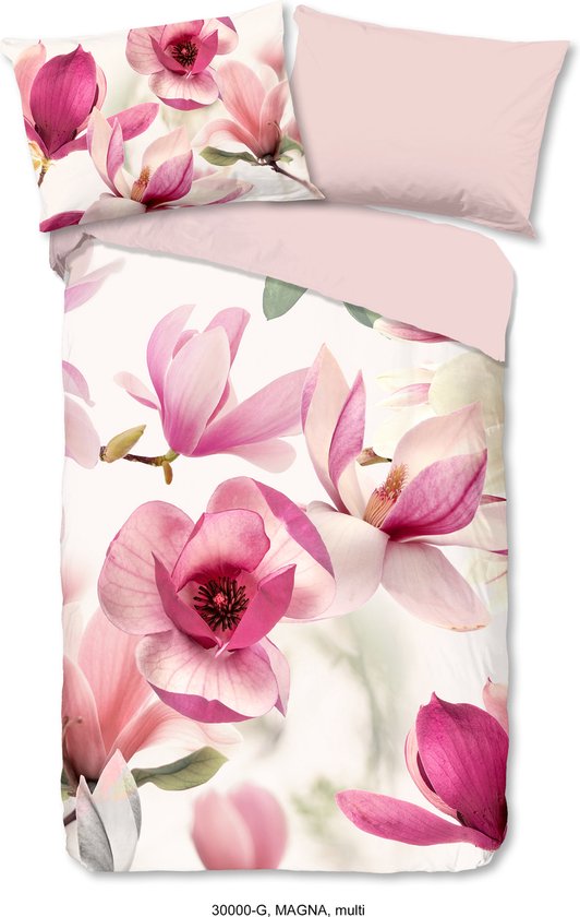 Good Morning Dekbedovertrek "magnolia bloemen" - Multi - (240x200/220 cm) - Katoen