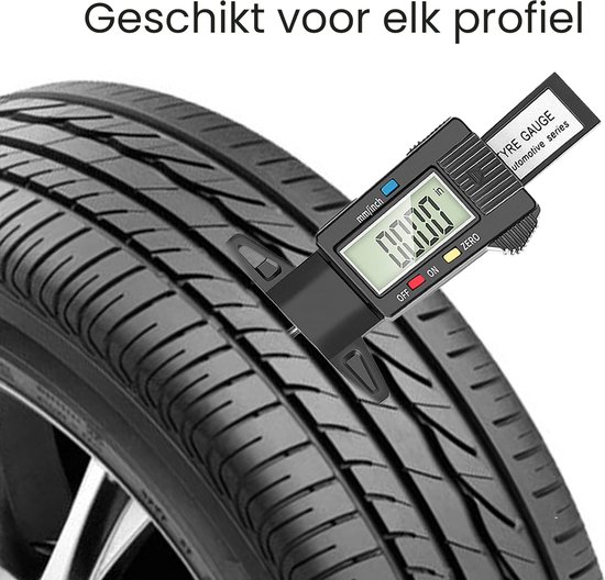 Profieldieptemeter 0-20 mm Kunststof Dieptemeter Banden Meetbereik