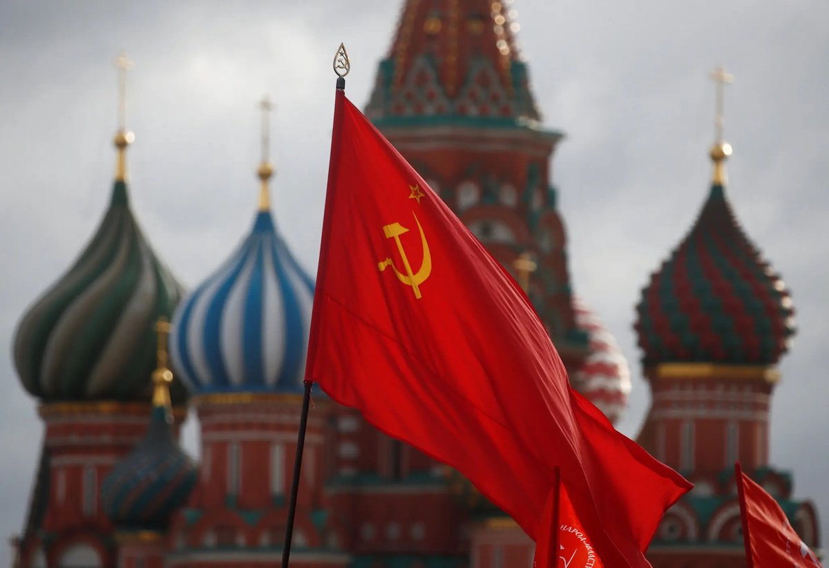 ***Grote Vlag Sovjet Unie - Socialistisch Rusland - Russia - USSR - Wapen van Sovjet-Unie - van Heble® ***