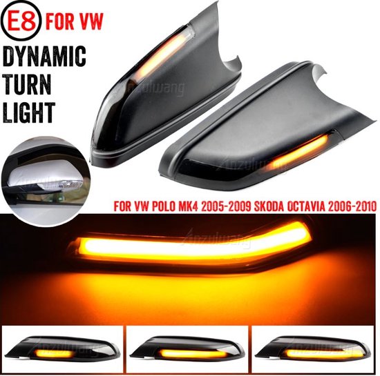 Knipperlicht LED set (achterkant) Piaggio ZipDMP Audi Look zwart dagrijverlichting