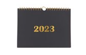 Familie weekplanner 2023 | Planner l Kalender | Met stickervel | Jaarplanner | Inclusief standaar om rechtop neer te zetten | A4 formaat | Zwart | FSC-keurmerk | 29.7 x 21.5 x 1.5 cm