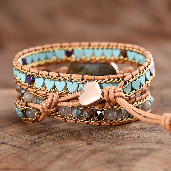 Bijoux zilverkleurige wikkelarmband voor dames | -NL