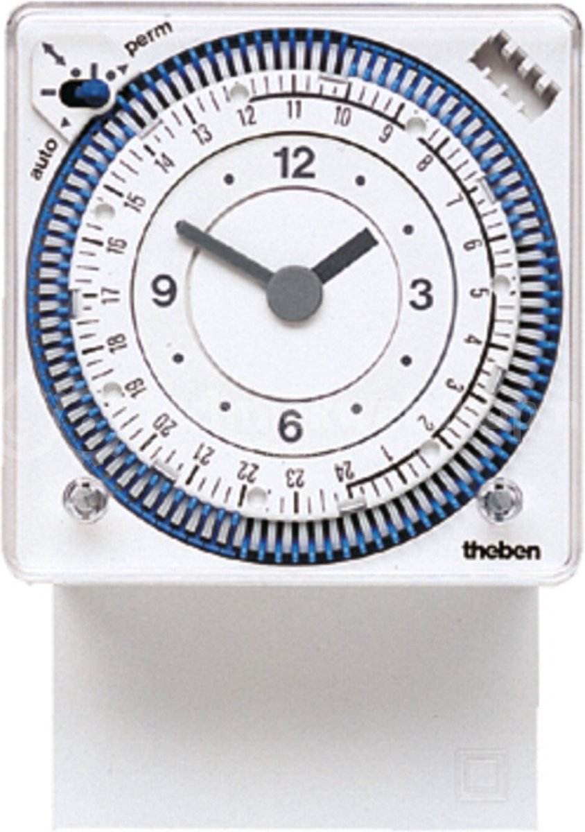 Theben - SYN 169 s analoge schakelklok - WIT