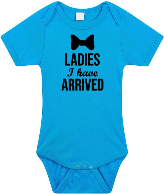 Mesdames je suis arrivé body bébé texte bleu garçons - Cadeau de maternité - Vêtements de bébé 92 (18-24 mois)