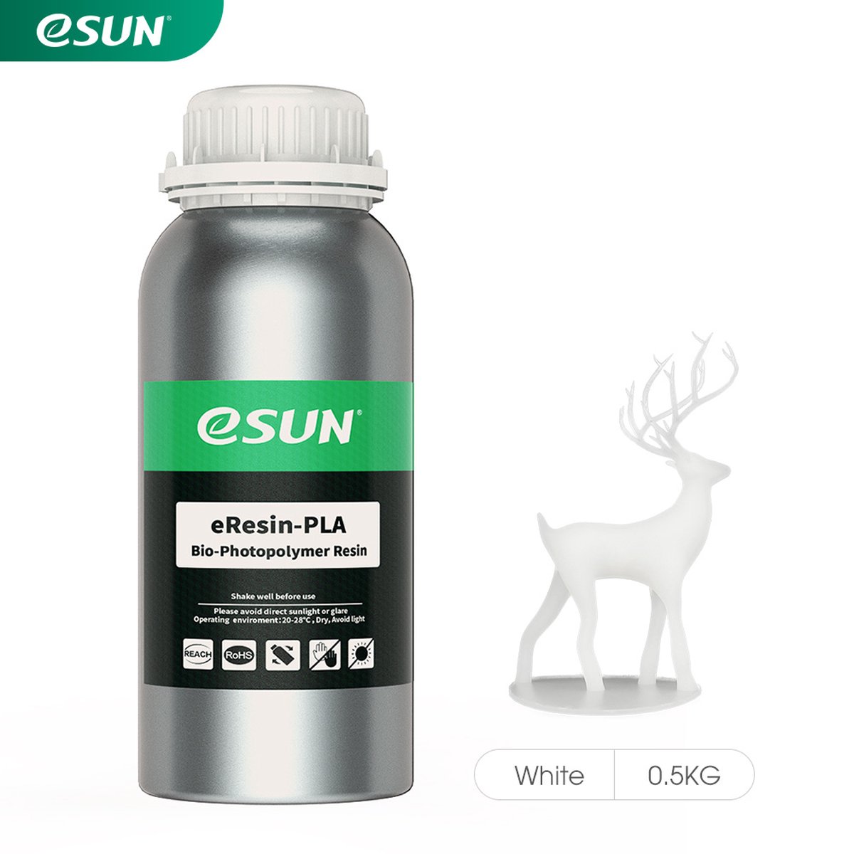 eSun - eResin - PLA, White - 0.5kg