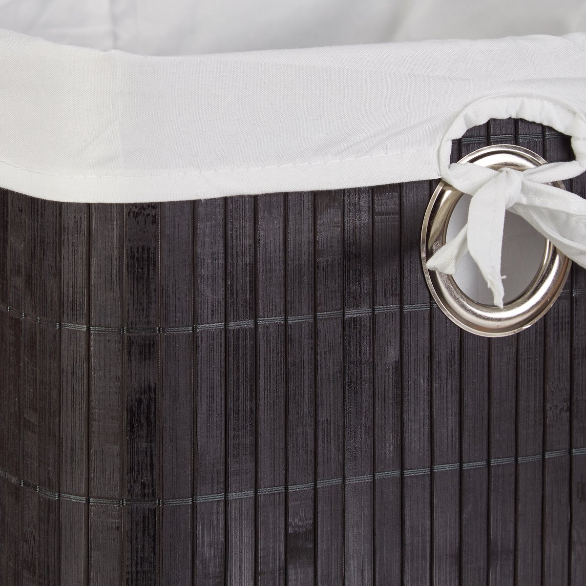 Relaxdays 5x opbergmand bamboe - badkamer mand - stoffen opbergbox - mandje stof - natuur Relaxdays 5x opbergmand bamboe - badkamer mand - stoffen opbergbox - mandje stof - natuur