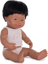 Miniland - Latijns Amerikaans Jongen met down syndroom babypop 38cm