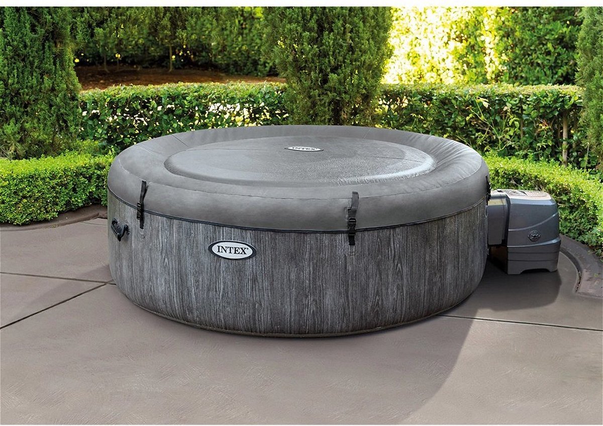 Intex PureSpa Greywood Deluxe Bubble Massage opblaasbare spa - 6 personen