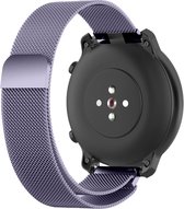 Strap-it Milanees bandje 20mm - luxe smartwatch horlogeband geschikt voor Samsung Galaxy Watch 42mm / Active / Active2 - 40 & 44mm / Galaxy Watch 3 41mm / Gear Sport - Amazfit Bip / GTS 1-2-3-4 / GTR 42mm - lichtpaars