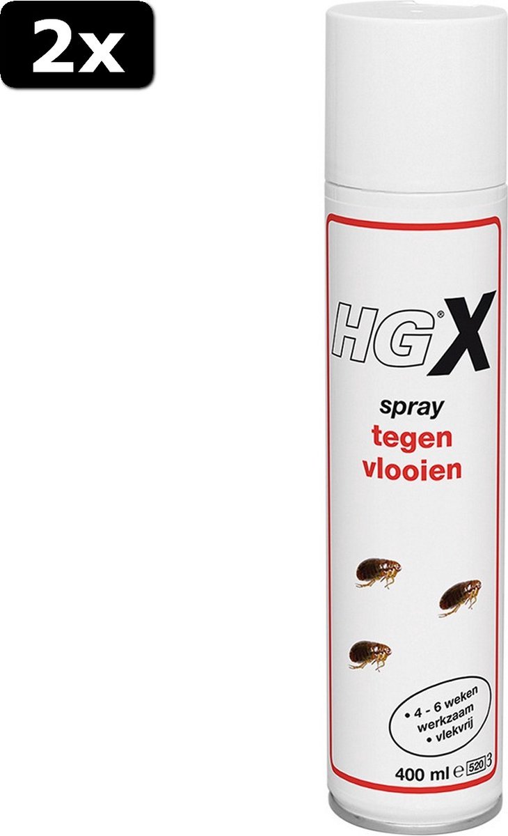 2x HG Spray Tegen Vlooien 0,4L