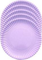 Assiettes de fête/anniversaire 30x morceaux de karton violet lilas 29 cm - Articles de fête