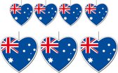 7-delige hou van Australie versiering set hartjes van 14 cm en 28 cm - Landen vlaggen feestartikelen